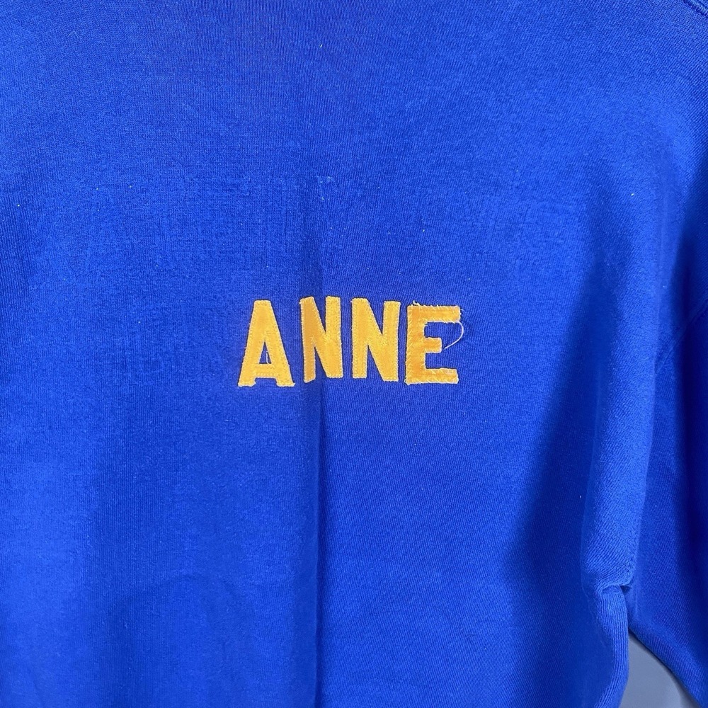 Vintage Russell Athletic Henry Clay Cheerleading Sweatshirt Blue Medium Anne - Picture 9 of 9